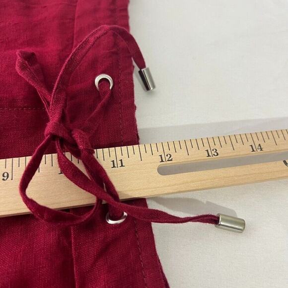 Chico's Red Drawstring 100% Linen Blend 9" Shorts Women's 0.5 US Size 6 - Picture 10 of 11